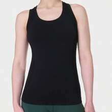 Athlete Seamless Workout Tank Top - Black - View 1