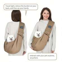 Portador de bolso de transporte para mascotas, gran capacidad portátil - Correa ajustable para un viaje fácil y transporte cómodo, bolso de transporte suave para mascotas, bolso de viaje para perros y gatos para exteriores, portador de perros, portador de gatos, compañero de viaje para cachorros, gatitos y animales pequeños, regalo de Navidad
