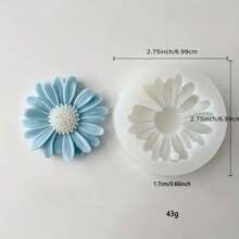 1pc Silicone Daisy Flower Design Candle Mold With Holes, Multi-Purpose