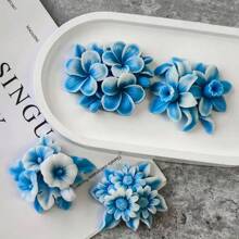 1/2pcs Silicone Flower Mold For Aromatherapy Candles, Soap Clay Crafts Candle Mold Making Kit, Epoxy Resin Casting, Polymer Crafts Gifts Valentine's Day, Birthday Gift, And Home Wedding Decor - White - View 3
