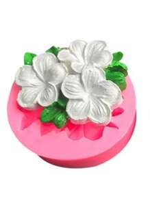 1pc Plumeria Silicone Mold, Minimalist & Practical Multipurpose - Pink - View 3