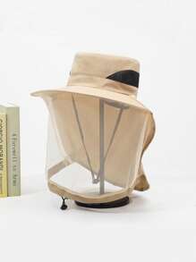 1 pieza Sombrero ligero y transpirable de protección solar de unicolor casual para hombre, versátil para actividades al aire libre y uso diario