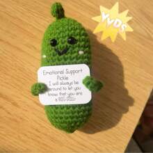 1 đồ trang trí dưa chuột móc thủ công đầy cảm hứng, đồ trang trí năng lượng tích cực - Nhiều màu - Xem 1