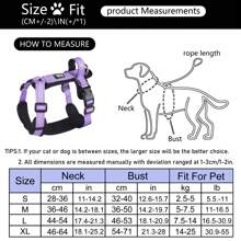 Conjunto de duas peças de arnês e guia para cães, guia refletiva para cães médios e grandes