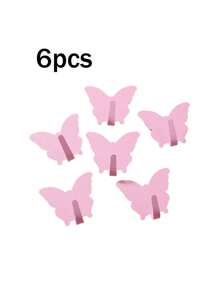 3/1/6/8 pièces Crochet mural décoratif design papillon, convient pour la décoration de la chambre des filles, style minimaliste, crochet de salle de bain design papillon mignon, style minimaliste mignon pour la rentrée scolaire - Multicolore - Voir 19