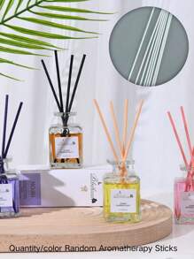1pc Romantic Aromatherapy, 1.69oz Rattan Essential Oil, Quantity/Color Random Aromatherapy Sticks, Lavender, Peach Ebonwood Agarwood,Home Bedroom Air Freshener, Reed Diffuser, Office Home, Deodorizing Essential Oil Ornaments, Aromatherapy Gift For Your Girlfriend, 2 Types Of Labels Are Shipped Randomly