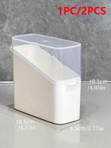 1/2 piezas Caja de almacenamiento de láminas de queso de plástico con tapa - Recipiente conservador de frescura para el refrigerador, envase multifuncional de escritorio, adecuado para bolsas de café/té, accesorios organizadores de cocina, caja de almacenamiento para el hogar - Multicolor - Ver 2