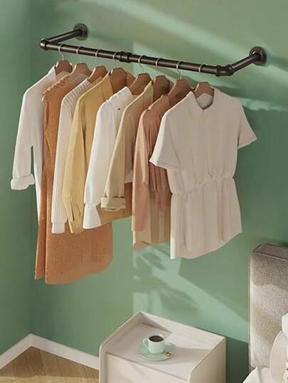 1pcs Ganchos Para Percheros De Pared Metalico Organizador Tubo Ropa Multiusos,Organizador Colgante Closet De Pared Exhibidores De Ropa