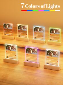 Đèn ngủ LED âm nhạc tùy chỉnh, bảng LED âm nhạc tùy chỉnh, đèn LED cá nhân hóa kèm ảnh và đế gỗ, bảng acrylic âm nhạc cá nhân hóa, đèn âm nhạc kèm ảnh tùy chỉnh, quà tặng bảng ảnh âm nhạc, bảng âm nhạc phát sáng, quà tặng ngày Valentine, quà tặng cho cặp đôi, quà kỷ niệm ngày cưới đầu tiên, quà tân gia, quà Giáng sinh cho bạn trai/bạn gái/vợ/chồng. - Tiểu Phương 1p+Fangtu Nhạc 5 - Xem 4
