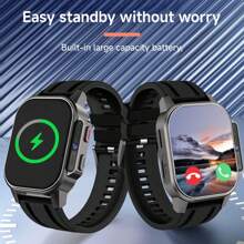 SIMSONLAB 2.13-Inch HD Front Camera Smart Watch For Man , OLED Screen Material, Waterproof Design, Support SIM Card Insertion , Support GPS/Beidou/Granus Support WIFI 2.4G Full Touch Square Screen Plug-In Calls Complete WhatsApp Market Good Gift Good Stylish Goodies - Multicolor - View 7