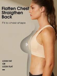 1pc Women Chest Binder, Flattering Trans/Transgender FTM Vest Top Tank, Adjustable Seamless Chest Compression Shapewear For Large Bust