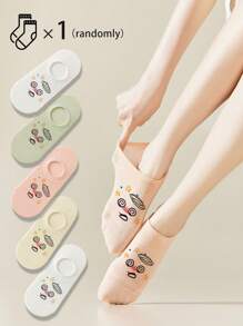 1/3/5/10 par niewidocznych skarpetek damskich, krótkie skarpetki, białe skarpetki, skarpetki damskie, śliczne skarpetki, skarpetki dziewczęce, czarne skarpetki, detale z kreskówek, oddychająca konstrukcja z otworami prowadzącymi, odprowadzanie wilgoci, miękkie i gładkie, odpowiednie na różne święta, sport, wypoczynek, biznes i inne codzienne ubrania, można nosić przez cały rok, kombinacje kolorów są losowe.