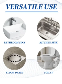 Polvo limpiador para desatascar tuberías obstruidas de drenaje, inodoro y cocina