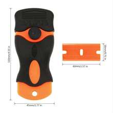 Car Tint Tools - Small Cleaning Scraper Knife, Glass Scraper, Cleaning Plastic Spatula, Adhesive Remover Scraper - Orange - View 5