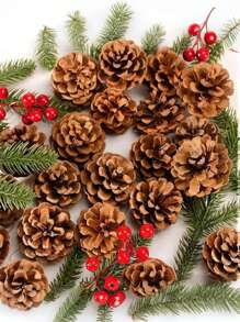 20 PIEZAS de 1-3CM Piñas en miniatura DIY para colgar en el árbol de Navidad, decoraciones de piñas de Navidad para fiesta, año nuevo y accesorios (estilo aleatorio) 30 PIEZAS Set de 10 piezas de 4-6cm Piñas en miniatura para decoraciones naturales DIY, colgantes para fiestas, decoraciones del árbol de Navidad y decoraciones de fiesta, variedad de estilos para elegir