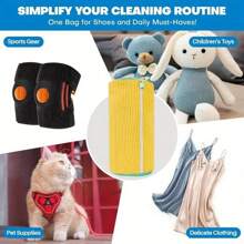 1 Pack Reusable Plastic Shoe Cleaning Bag, Laundry Bag - Sports Shoe Cleaning Kit, No Electricity Or Battery Required To Remove Stains