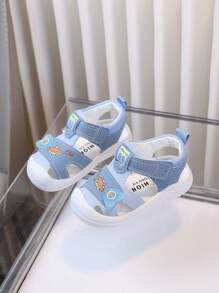 New Breathable Soft Bottom Non-Slip Toddler Closed Toe Sandals, Summer - Blue - View 2