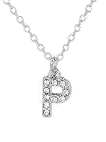 1 件时尚简约 24 个字母合金锆石项链，适合男士、女士、情侣日常佩戴 - A3120 - 查看 14