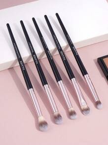 MAANGE Set de 5 piezas de brochas de maquillaje profesionales para ojos, incluye: brocha para sombras, brocha para cejas, brocha mixta, brocha delineadora y brochas suaves y portátiles, un regalo ideal para mujeres y niñas