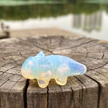 1 Pc Red Obsidian Axolotl Carvings, Crystal Salamander Cub Carving, Crystal Gift, Home Decor - Red Obsidian Axolotl - View 18