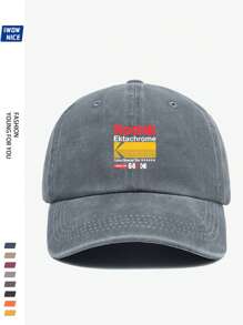 1pc Vintage Korean Style BLACK Film Print Adjustable Casual Baseball Cap, Unisex Retro Trucker Hat, Soft Peak, All Season, Suitable For Leisure, Hiking, Photography, Birthdays, Parties, Holiday & Valentine's Day Gifts
