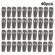 BKFUN 40/20/10/2 Stück Samtklammern für Kleiderbügel, starke Samtklammern für Samtbügel, Hosen- und Rockhalterung Samtklammern passend für Samtkleiderbügel