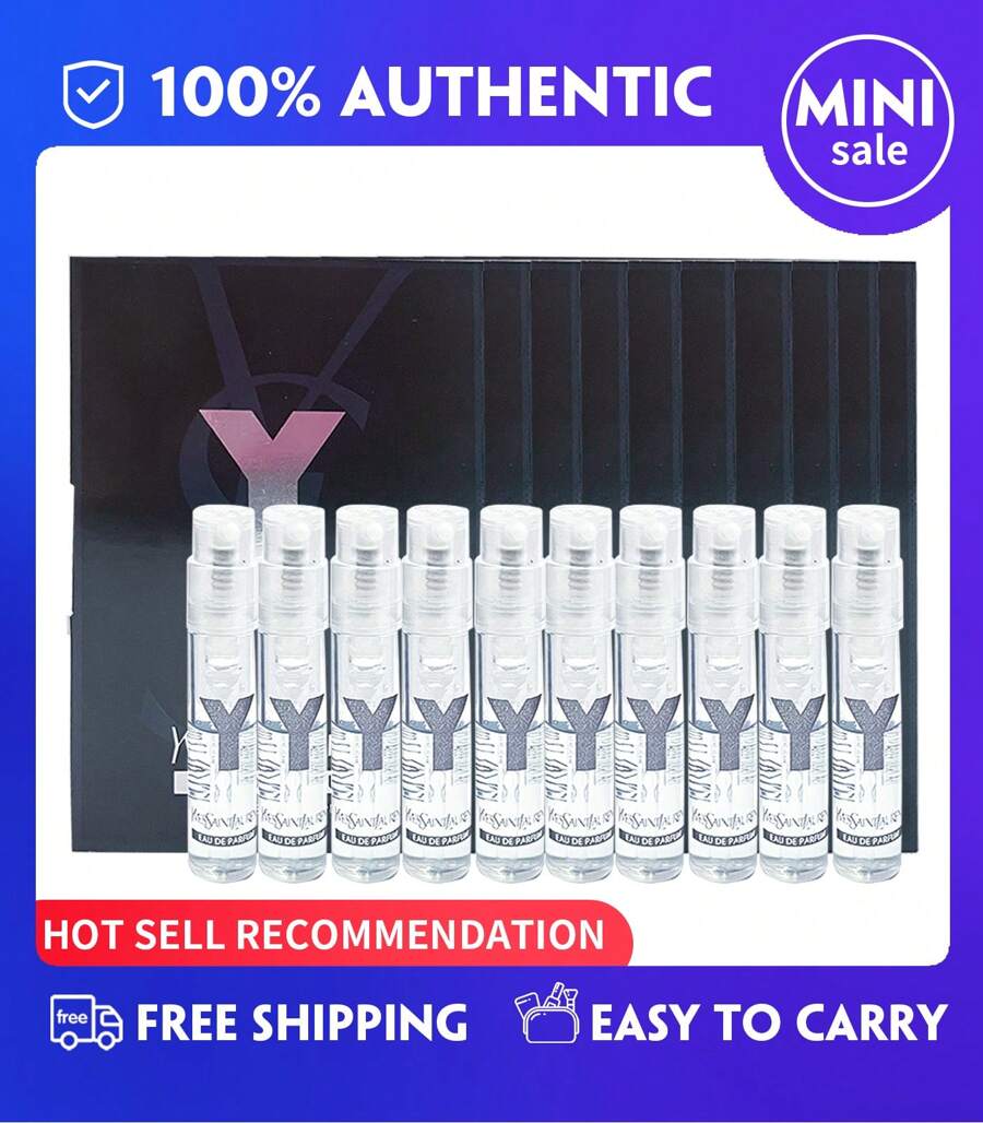 Yves   YSL Y Men's Eau De Parfum Men's Perfume 1.2ml /0.04fl.Oz  Travel Mini,~5px~10px~ - 12ml(1.2ml*10件) - 查看 1