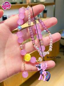 MY LITTLE PONY 1st My Little Pony Charm Armband, Cartoon Karakter Kralen Armband, Mode Accessoire Voor Twilight Sparkle, Rarity, Fluttershy, Pinkie Pie, Rainbow Dash, Geschikt Voor Buiten, Feest, Verjaardagscadeau