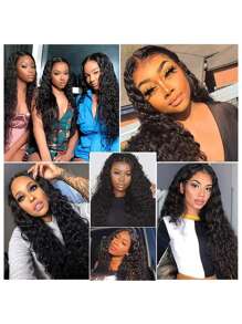 34 Inch Discount Elegant Water Wave 13x4 Lace Front Wig For Women - 150% Density, Pre-Plucked & Pre-Cut Human Hair, Glueless Easy Put-On 8-34 Inch