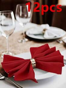 6/12/280pcs Minimalist Solid Color Cloth Napkins, Washable And Reusable For Restaurant, Party, Banquet, Dining Table