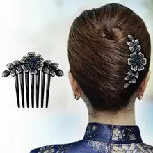 1pc Rhinestone Hair Comb, Versatile Hair Clip, Anti-Slip Crystal Hair Accessory For Women, Everyday Updo,Hair Accessories,Wedding,Bride Hair Styling,Side Comb