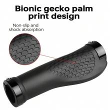 1 Pair Universal Bicycle Handlebar Grips, Non-Slip Shock Absorbing, 6 Color Options, Ergonomic Design, Aluminum Alloy Lock Ring