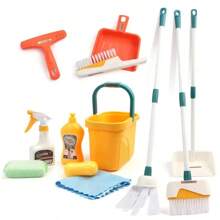 Colorful Children's Cleaning Set - Play House Cleaning Tool Kit With Dustpan, Broom, Bucket, Mop, Etc. Suitable As Birthday Gift For Boys And Girls, Housework Role Play, Imaginative Toy