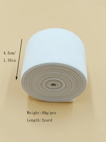 1 件 45 毫米/25 毫米/30 毫米白色松紧带，服装配件腰带 - 白色 - 查看 14