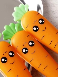 Customizable Text Carrot-Shaped Stainless Steel Baby Fork And Spoon Set, Toddler Feeding Utensils With Cute Carrot-Shaped Portable Storage Container - Multicolor - View 5