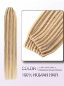 PU夹式接发，真人发，雷米发，1B自然黑直发，隐形PU夹式接发，真人发接发 - 彩色 - 查看 18