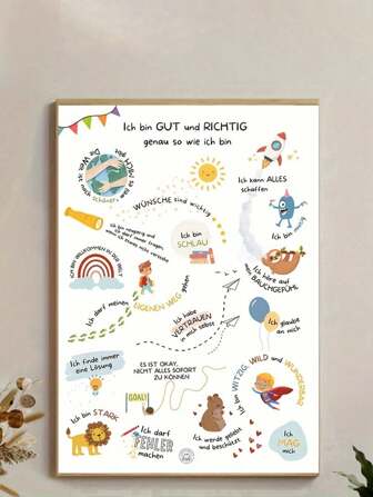 cartellone in tela "Amore di sé e forza interiore" - senza cornice, decorazione artistica moderna per camera da letto, cameretta e aula