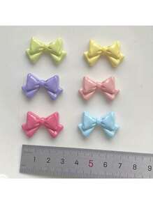 10pcs Mixed Bow Series DIY Scrapbooking Wedding Decorative Stickers, Buttons, Earrings, Hair Accessories, Jewelry Findings Craft Supplies - Multicolor - View 14