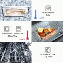 24 Pcs Glass Food Storage Containers With Lids Set, Airtight Glass Meal Prep Containers (12 Containers & 12 Lids),Leak-Proof Meal Prep Containers With Lids, Dishwasher/Microwave/Oven/Freezer, Containers For Storing Food, Suitable For Office Workers And Student Party Members - Grey - View 4