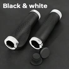 1 Pair Universal Bicycle Handlebar Grips, Non-Slip Shock Absorbing, 6 Color Options, Ergonomic Design, Aluminum Alloy Lock Ring