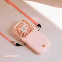 Ventilatore palmare portatile mini - Ventilatore personale con supporto per telefono, supporto ricarica telefono tramite Type-C, ventilatore multifunzione con controllo della velocità infinita, raffreddamento a semiconduttore, raffreddamento rapido, ventilatore compatto tascabile, regalo essenziale per viaggi estivi, all'aperto, spiaggia, università, festival musicali