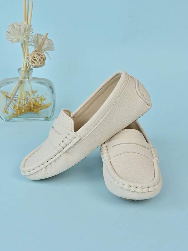 1 Pair Children Casual Flat Loafers, Comfortable For Outdoor, School, Suitable For Spring And Autumn, Unisex