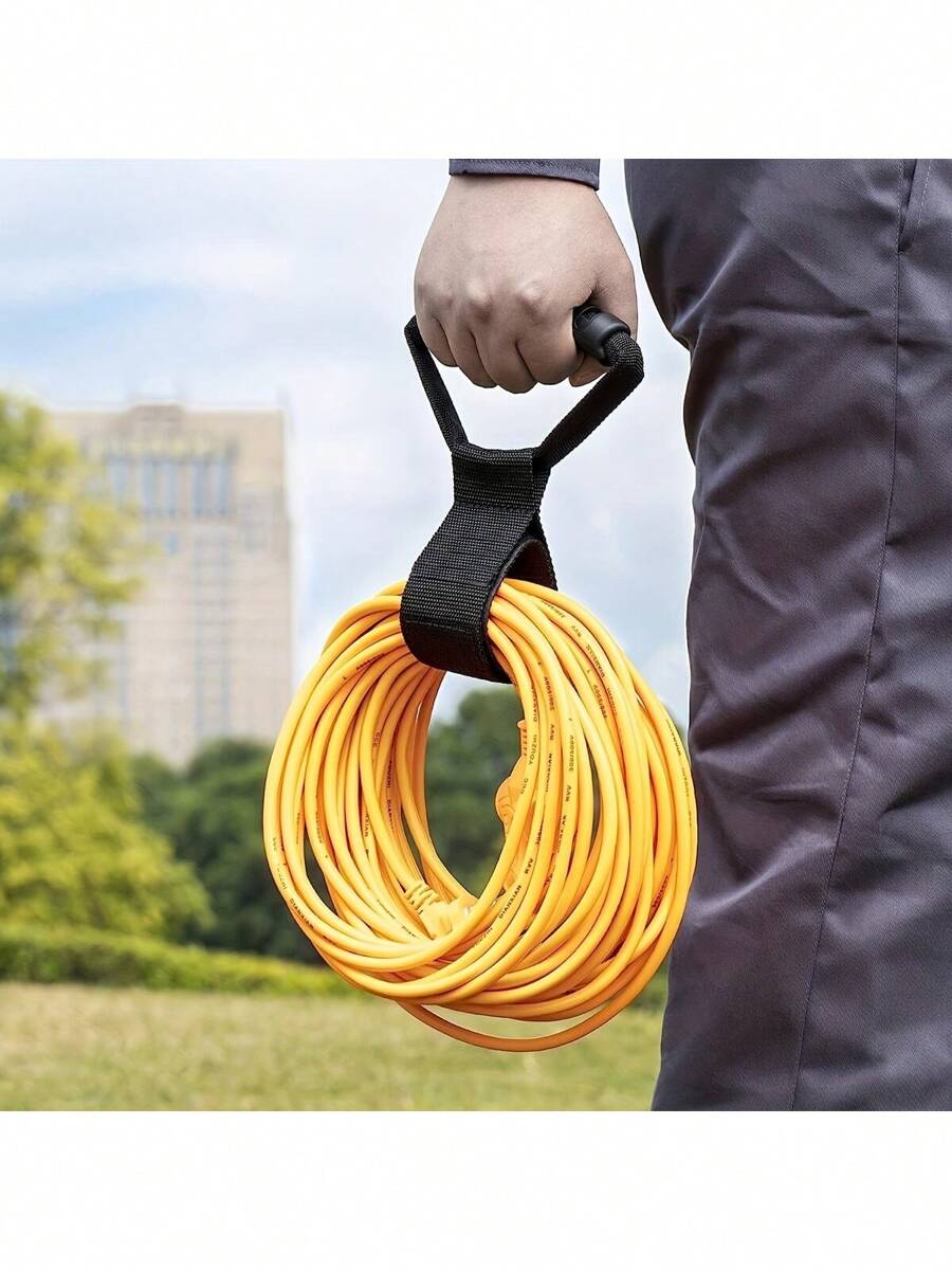 便携式收纳带，配有提手和挂钩，用于整理花园软管、延长线、电缆、车库、船舶和房车配件