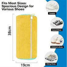1 Pack Reusable Plastic Shoe Cleaning Bag, Laundry Bag - Sports Shoe Cleaning Kit, No Electricity Or Battery Required To Remove Stains