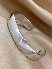 1 chiếc vòng tay hở tối giản dành cho nữ, vòng tay hình học bằng thép không gỉ, vòng tay dạng vòng đơn giản dùng làm đồ trang sức dự tiệc hàng ngày, quà tặng sinh nhật, giáng sinh - nhiều màu - Xem 9