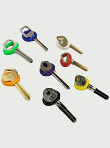 10/32Pcs Multicolor Silicone Key Covers - Elastic Hollow Key Protectors With Soft Rubber Caps & Keyring Case, Random Color For Enhanced Grip