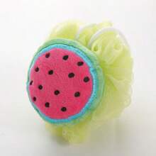 1pc Fruit Cartoon Lovely Modeling Bath Ball, Advanced Anti-Scattering Bath Rub Back Cleaning Foam Soft Light Skin Bath Ball Bath Flower Ball