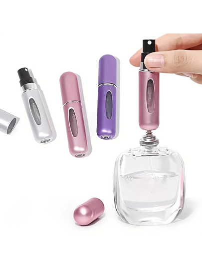 1 Stück/3 Stücke/4 Stücke Reise Parfümflasche, 5ML nachfüllbarer Reisezerstäuber, Reisegrößen Parfümnachfüllflasche und Taschenparfümspender, Reiseflasche und Zerstäuber-Sprayer für Kölnisch Wasser Parfüm, Urlaubsnotwendigkeiten, Reiseutensilien, Reisetasche, Reisezubehör, Reisenotwendigkeiten, Strandurlaub, Sommerferien, Schulzubehör, Schulanfang, Lieferwaren