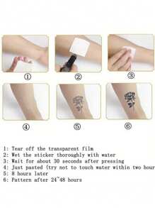 2pcs/1pc Lightning Bolt Waterproof Long-Lasting Temporary Tattoo On Back Of Hand, Intricate Vein Shape Design, Easy To Apply, Suitable For Neck, Arm, Leg, Back, Unisex