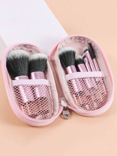 10pcs Mini Makeup Brush Portable Travel Makeup Brush Loose Powder Brush Contouring Brush Blush Brush Highlight Brush Eye Shadow Brush Eyebrow Brush Lip Brush With Zipper Storage Bag Suitable For Makeup Beginners Daily Makeup,Brush Set,Makeup Brush Kit,Make Up Brush Set,Make Up Set Complete,Makeup Brush Set,Complete Makeup Kit,Brush Kit,Brushes Makeup Set,Makeup Gift Set